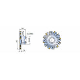 TSM-FF-S/W-ZN08/11/14 Adjustable slotting cutters with ZNHU inserts in flange type - Big-tools Industrial Supply Tools for Metal Cutting